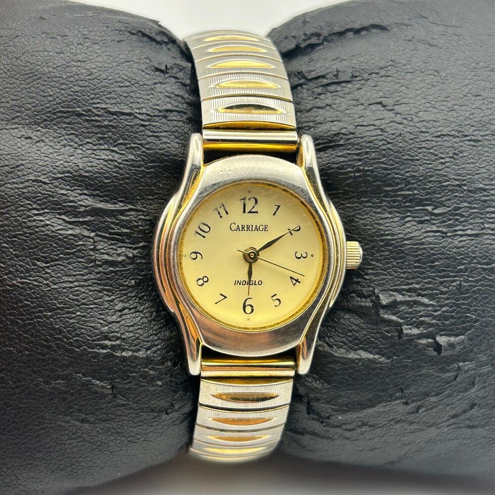 Vintage Carriage by Timex Indiglo Women’s Quartz Watch Working New Battery